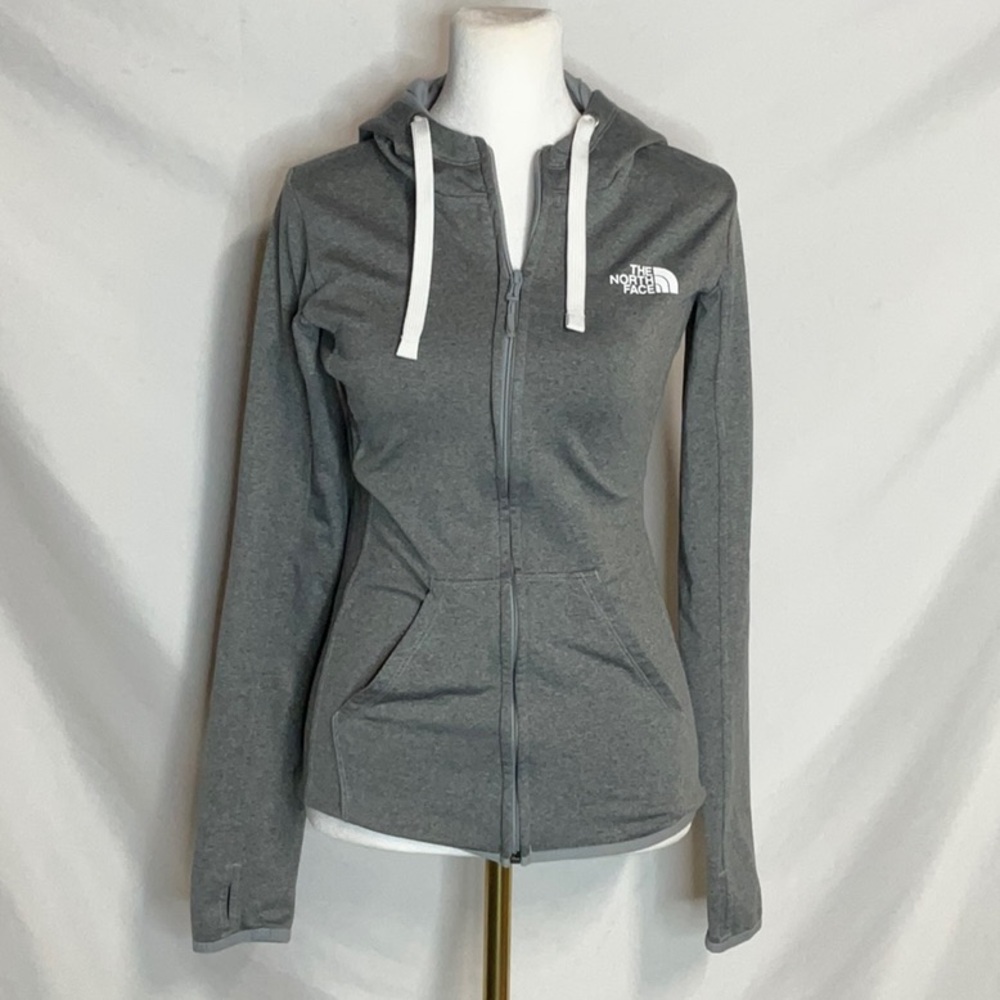 The North Face Women's Gray Hoodie Full Front Zipper